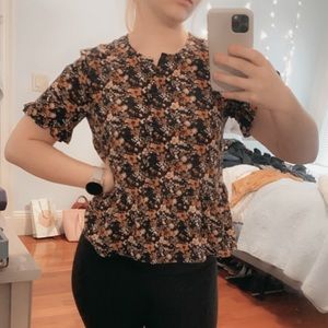 Madewell Floral Button Front Blouse